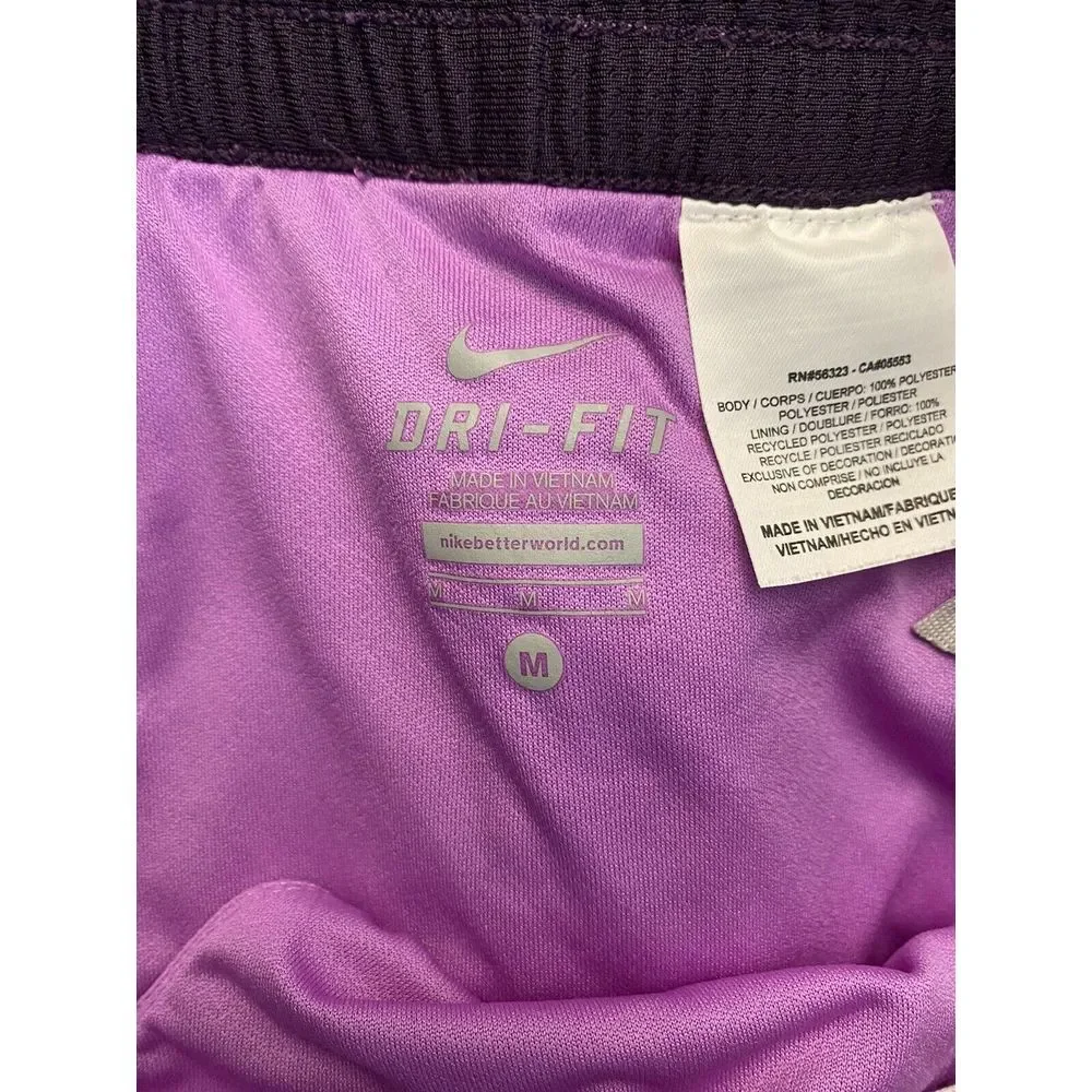 Nike Dri-Fit Shorts Women's‎ Purple  Elastic Waist Size Medium